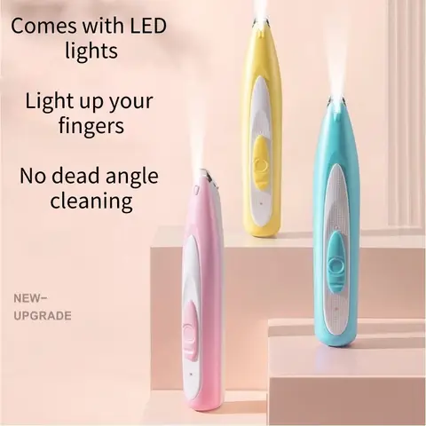 애완 동물 강아지 전기 Groomer 트리머 LED 손질 램프 애완 동물 고양이 개 얼굴 발 귀 엉덩이 머리 발 면도기 USB 충전