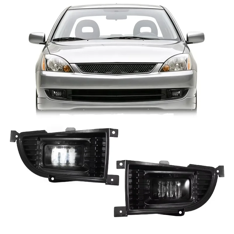Waterproof LED Fog Lamp DRL Daytime Running Light With Amber Turn Signal 12V 55W Driving Light for Mitsubishi Lancer 2005-2007 detail image 1