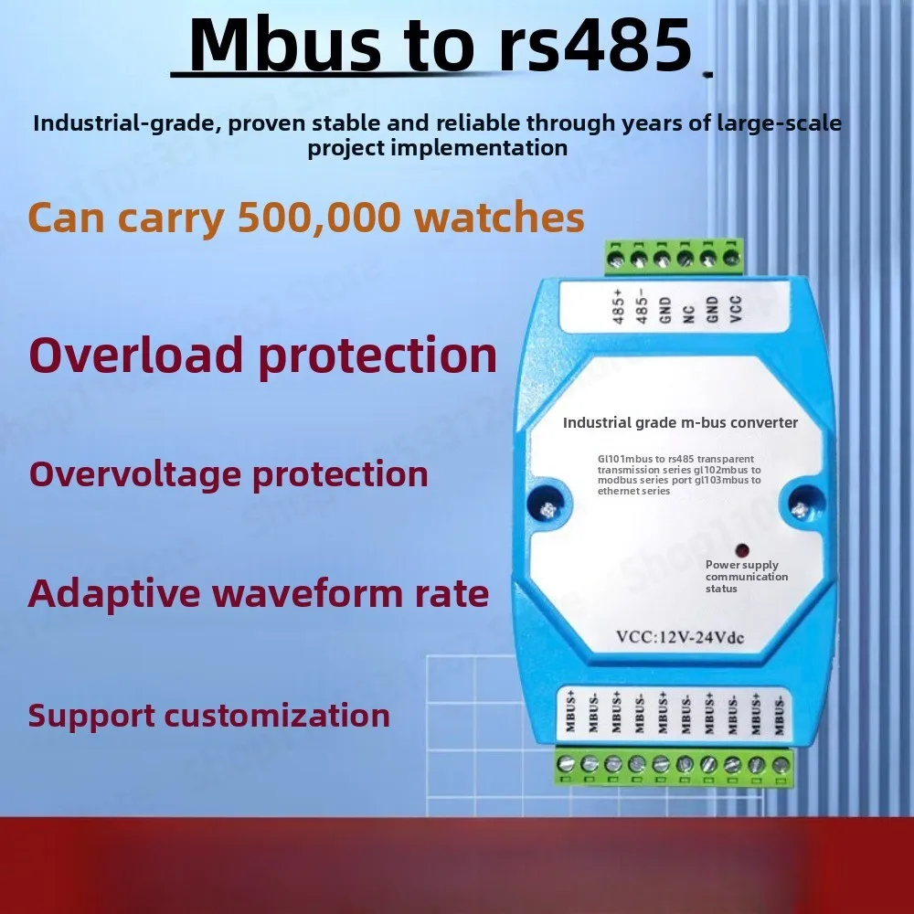 MBUS Master to RS485 RS232 Converter Meter Reading Concentrator up to 500 Slave Devices