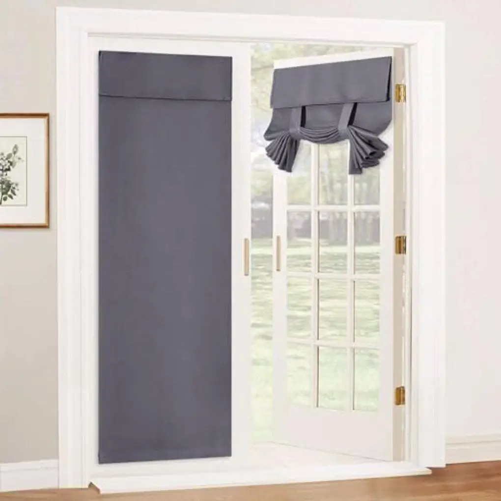 

Blackout Door Curtain Easy To Install And Made With Durable Polyester Lightweight And Portable Black