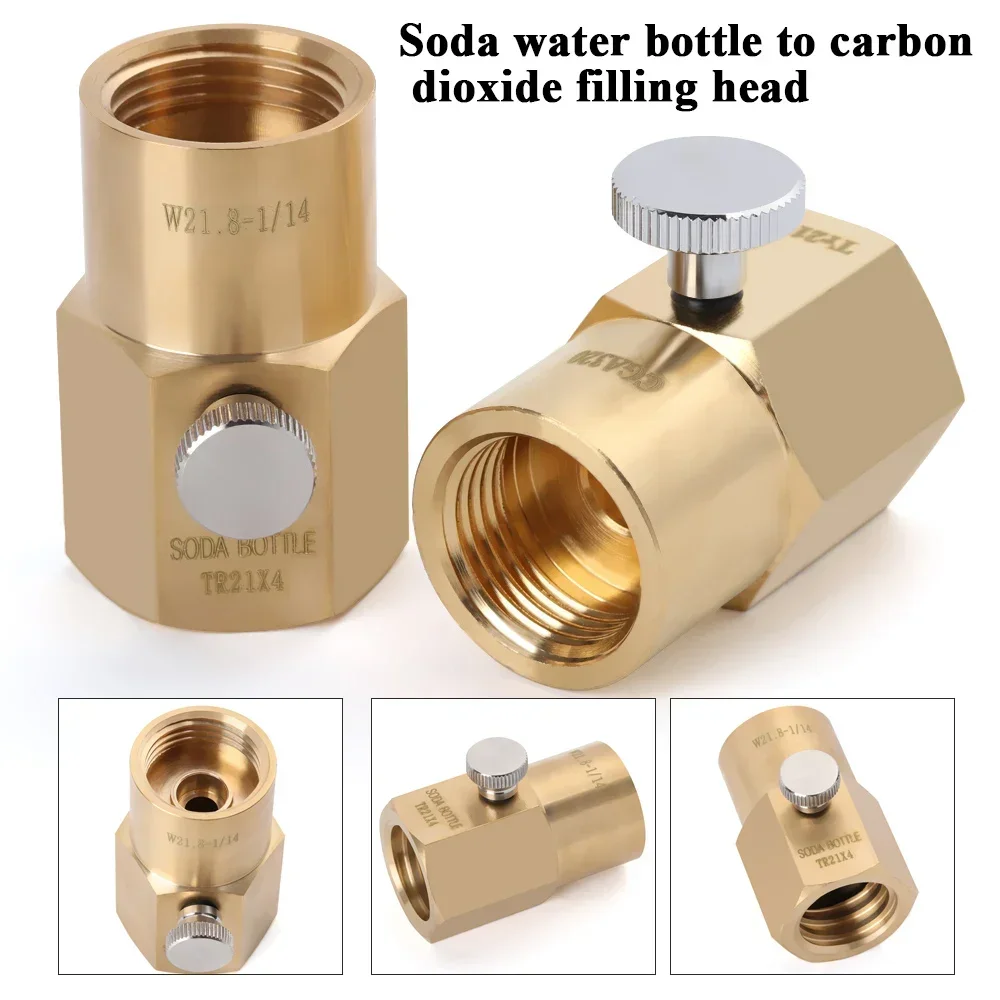 Sodastream CO2 Refill Adapter - TR21-4 to W21.8-14 Thread Converter (Kitchen Home Use)