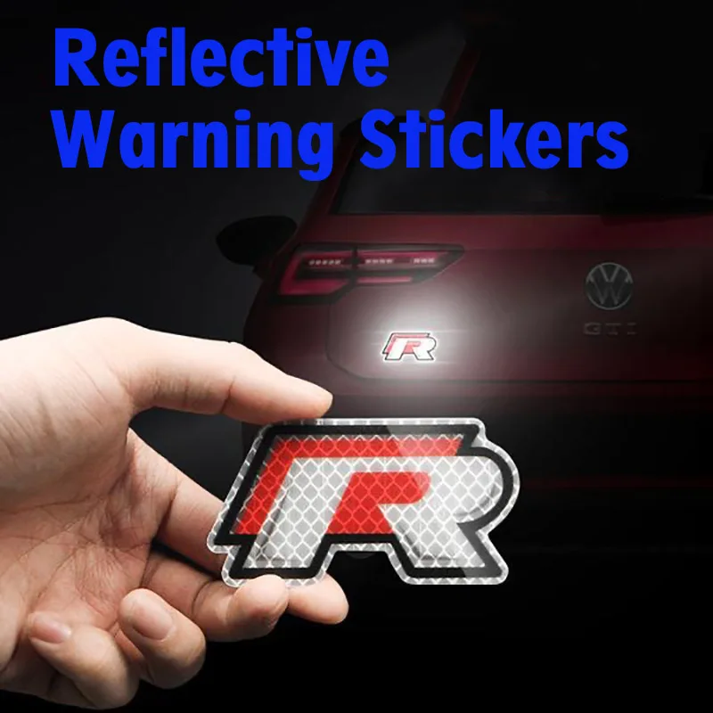 ABT R Logo Car Warning Stickers Decal For Volkswagen VW R-line GTI R Polo Golf Touareg Passat Magotan Tiguan  Beetle Scirocco