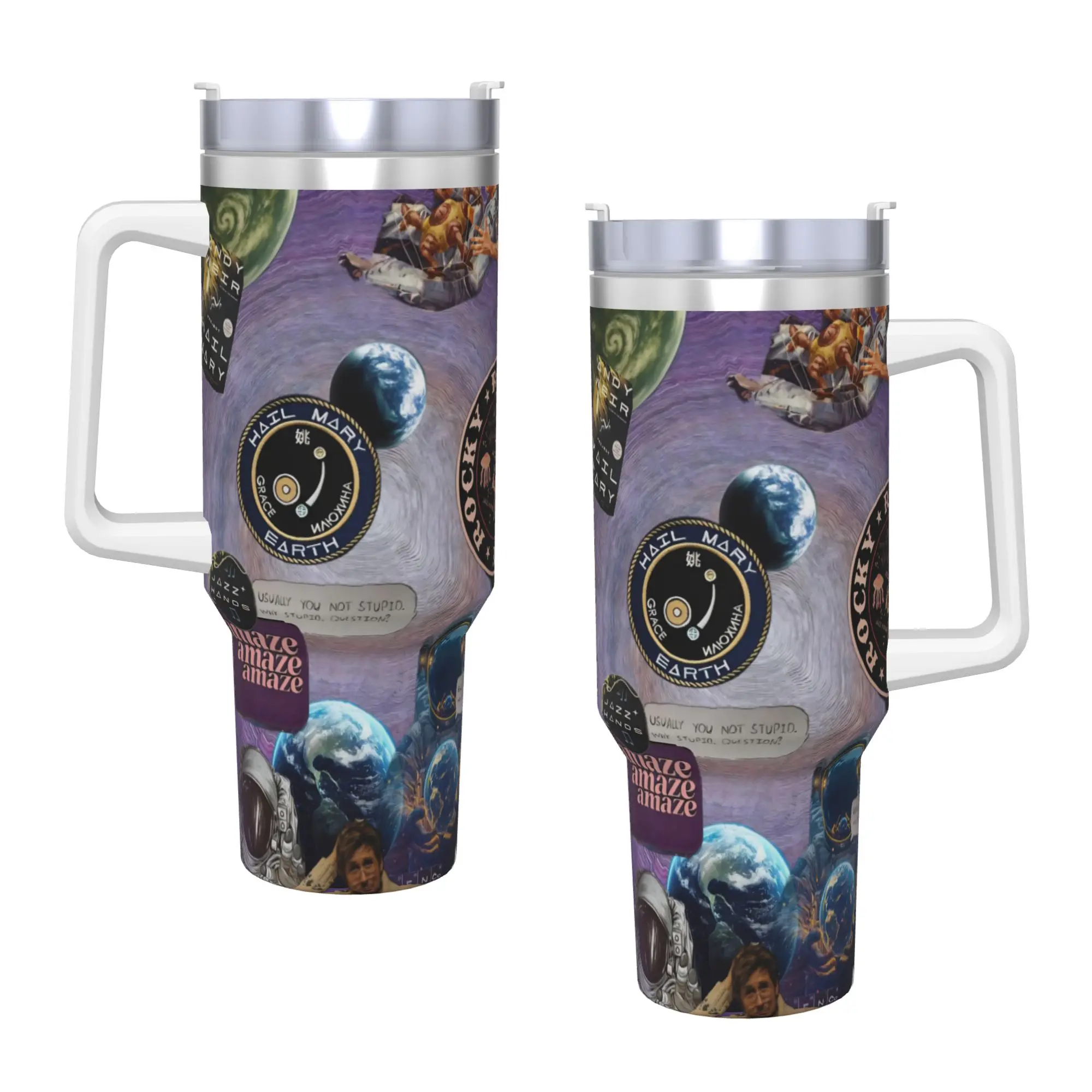 Project Hail Mary Movie 2026 Tumbler Vacuum Insulated  Coffee Cups with Lid Straw Double Wall Mugs Water Bottle 40oz