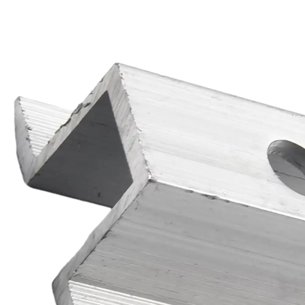 5Pcs 25-50mm Solar Middle Clamp Aluminum Alloy Silver Solar Panel Mounting Hardware Corrosion Resistant 3mm Thickness
