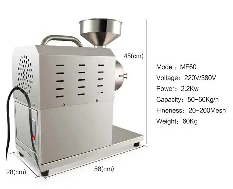 40kg/h industrial coffee grinder machine professional for grinding coffee beans