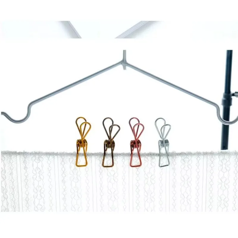 

2 Sizes Stainless Steel Clothes Clips Socks Photos Hang Rack Parts Portable Clothing Clips Stainless Steel Pegs