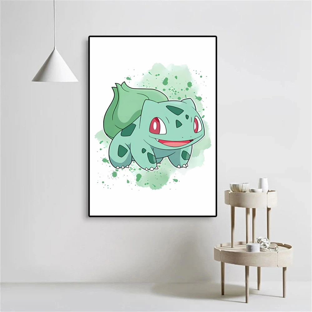 Pintura de obra de arte en lienzo, Pokémon, Pikachu, decoración de dormitorio de niños, pinturas, impresiones modulares, figuras de acción para niños