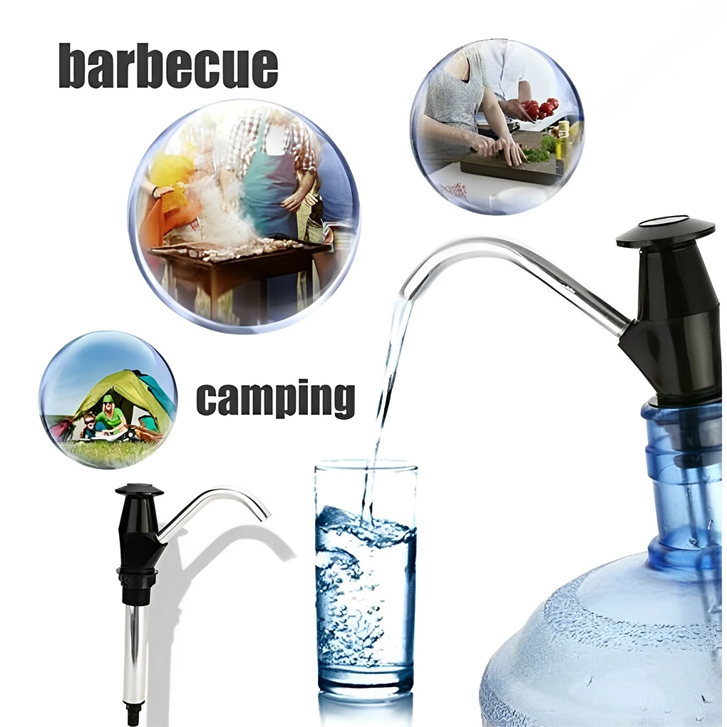 Aluminium Alloy Hand Water Pump Replacement Outdoor Trailer Kitchen Camping Portable Toilet Faucet Pumping Tool Black