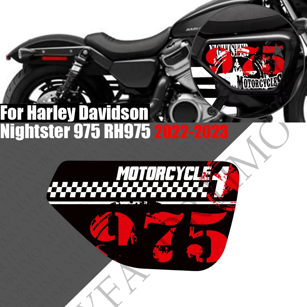 For Harley Davidson Nightster 975 RH975 2022 2023 moto Stickers Decals Protector Tank Pad Kit Knee Body Fender Shell Exhaust