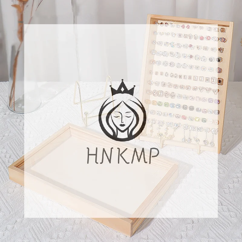 Classic Style Dust-proof Solid Wood Nail Color Board Minimalist Works Manicure Jewelry Display Nail Art Display Board