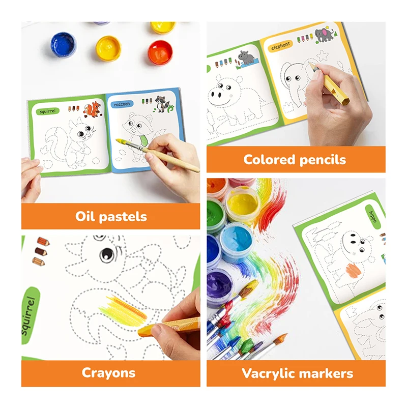 10-boeken kleurenset voor peuters - Tekenwerkboek voor vroeg onderwijs voor 3-6 jaar, creatieve kleurboeken voor kinderen