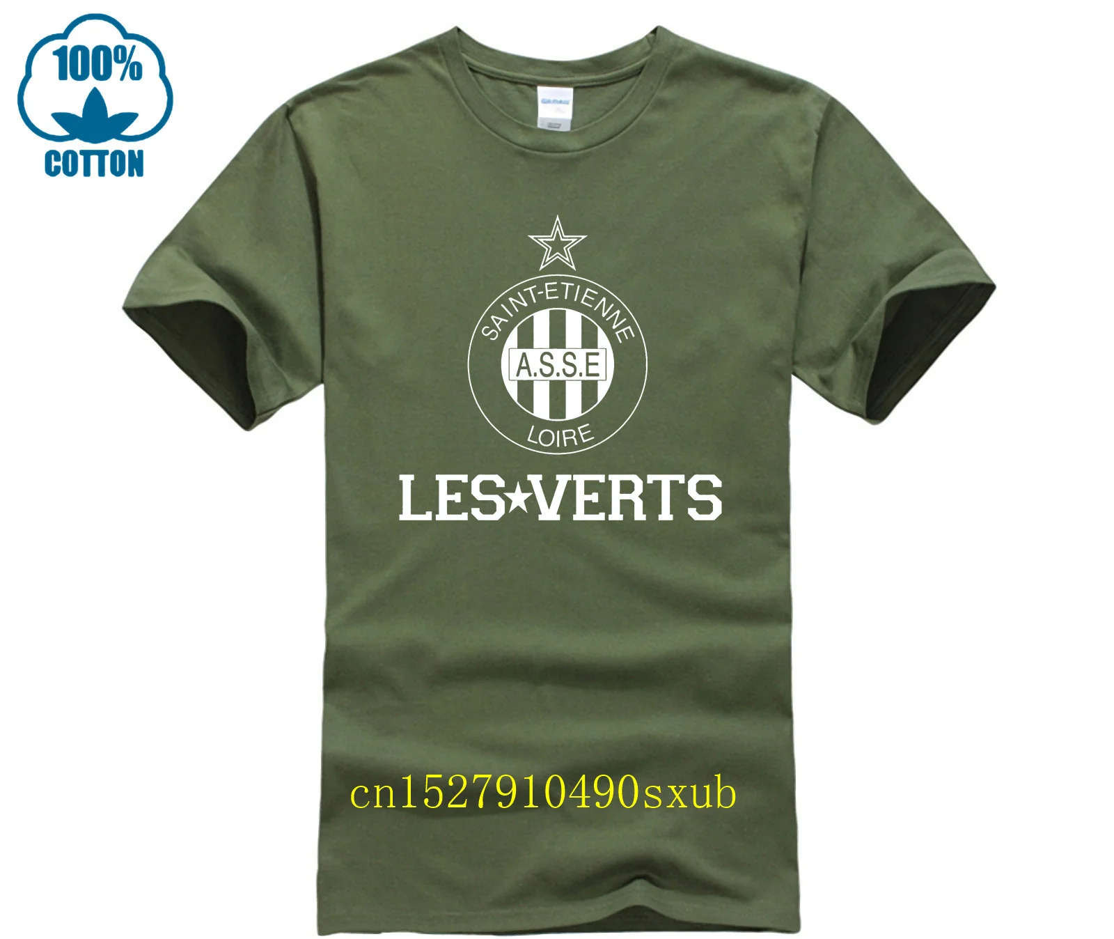 Francia Ligue COME Saint Etienne fan club di Saint Etienne T Shirt Camiseta verde Les Verts Loic Perrin Bryan Dabo (159)