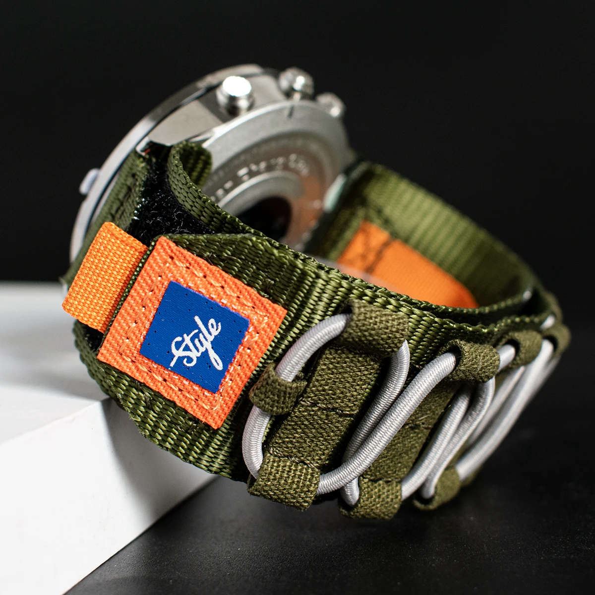 

Nylon Band for Galaxy Watch 6/4 Classic 47mm Garmin Venu 3 2/Vivoactive 4 Rugged Strap for Huawei Watch GT6/GT6 Pro/GT5 46mm