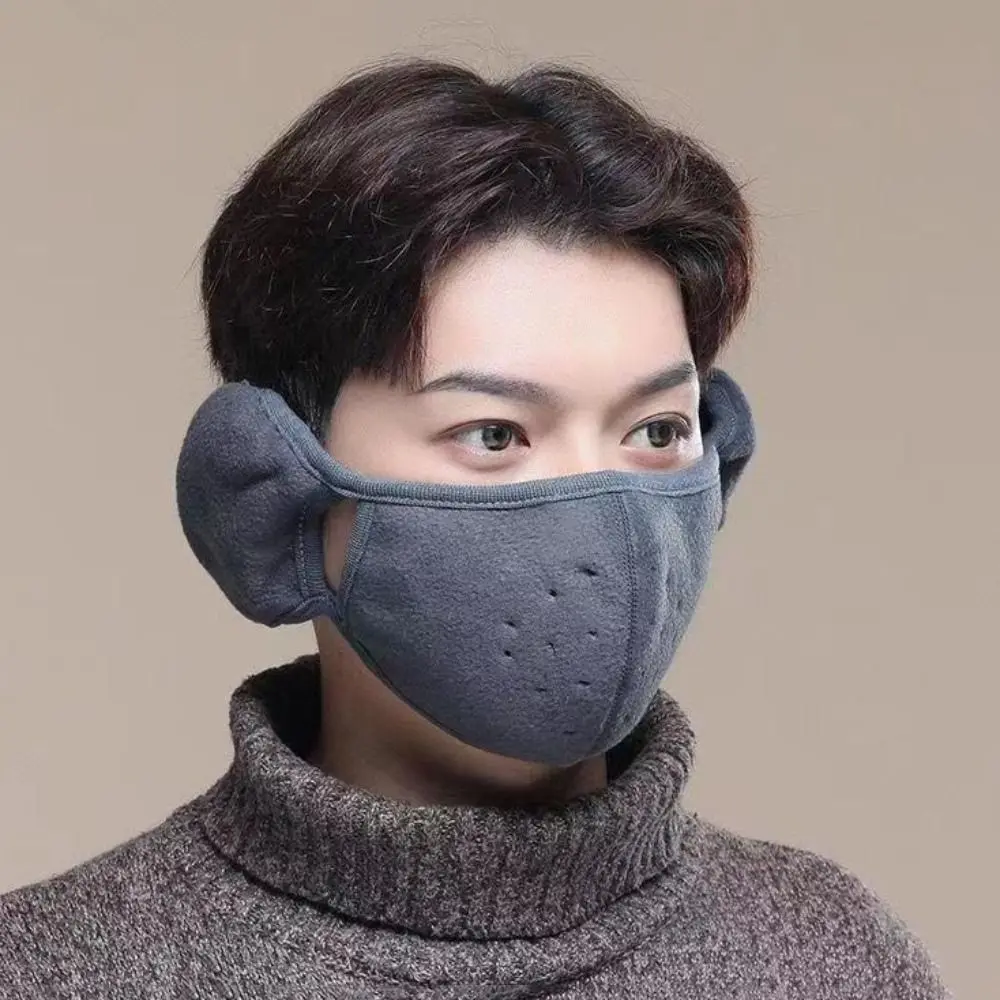 หน้ากากปิดหูแบบผ้าฟลีซระบายอากาศ กันลม กันฝุ่น หน้ากากฤดูหนาว ผ้าคลุมหูแบบกันหนาว ผ้าคลุมหูแบบพัน สำหรับตกปลา