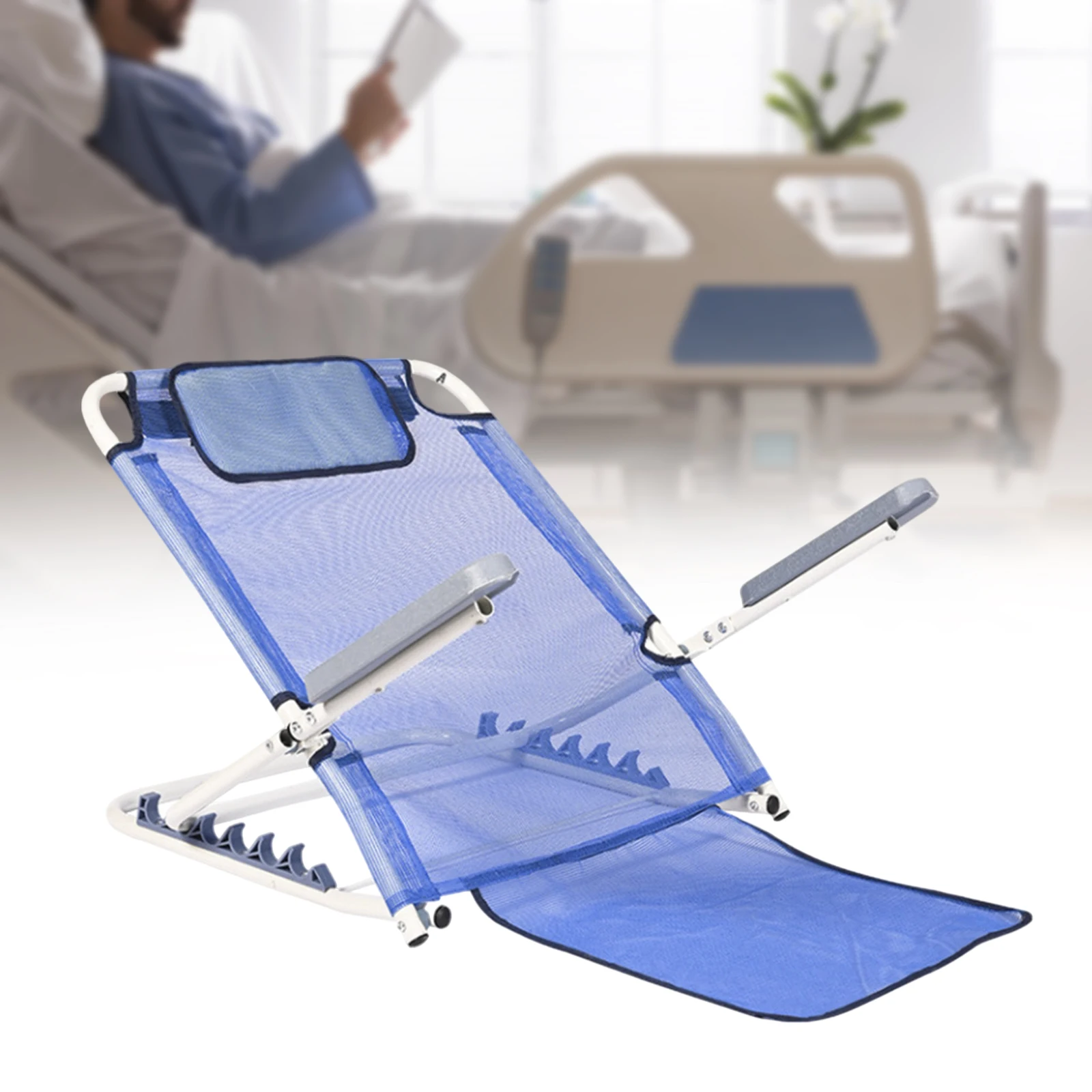 Floor Beach Chair with Backrest Folding Comfortable for Elderly Bleacher Cushion Seat Pad Non Slip Cushion Bed Backrest Support