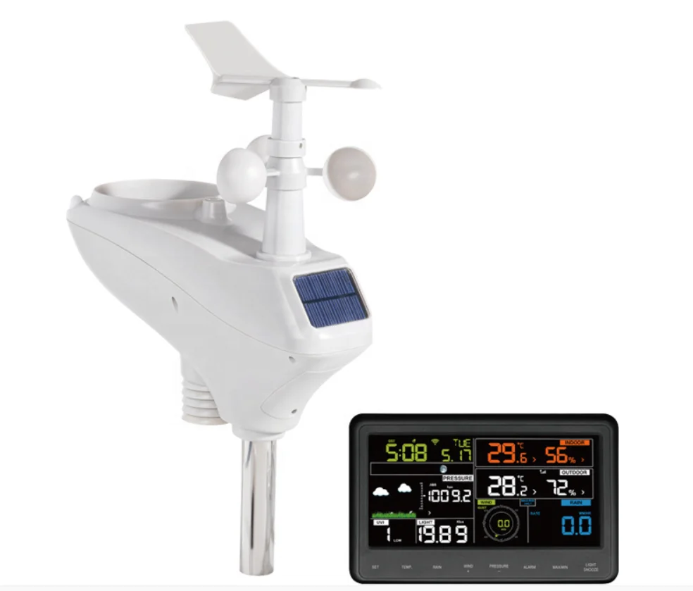 Solar Powered Wireless Weather Station Rd Hws 04 With Wifi 433mhz For Home Forecast