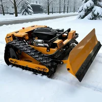 Customized Remote-controlled Lawn Mower Robot, High HP 225CC, Zero-turn, Self-propelled Lawn Mower with Snow Shovel 1