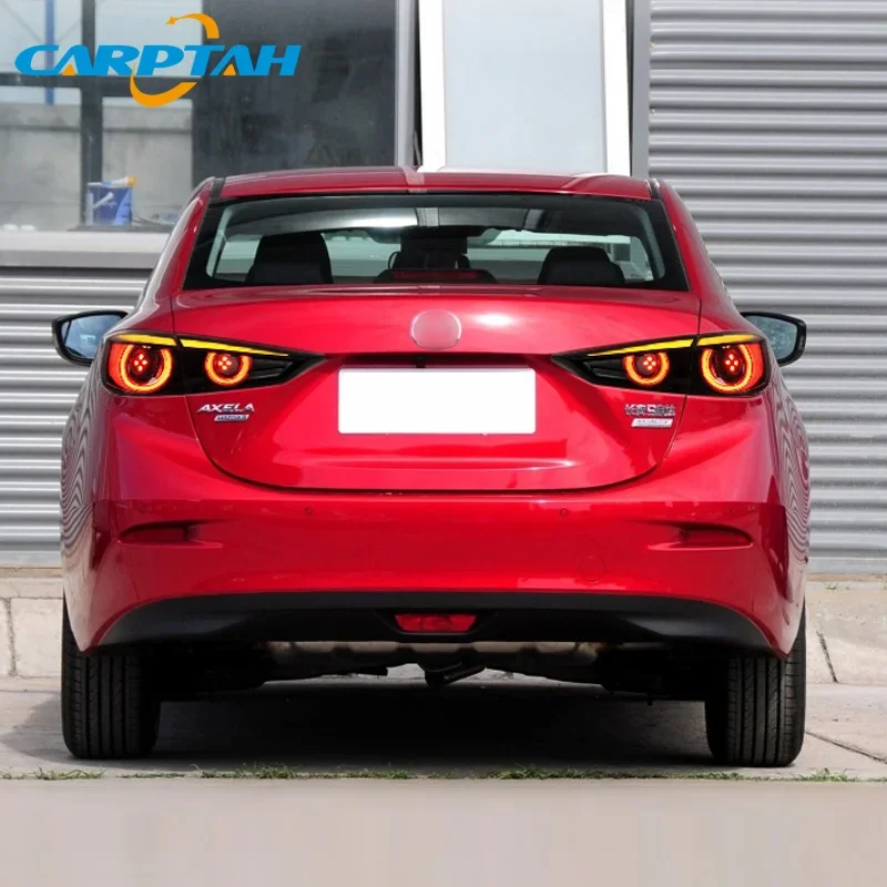 Car Styling Tail Lights Taillight For Mazda 3 BM Axela 2014-2018 Rear Lamp DRL + Dynamic Turn Signal + Reverse + Brake LED Light