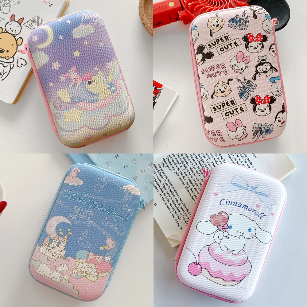 Custodia portatile per il trasporto di alimentazione Mobile per custodia per cavo di ricarica per auricolari Sanrio Kitty Melody Mermaid Mickey