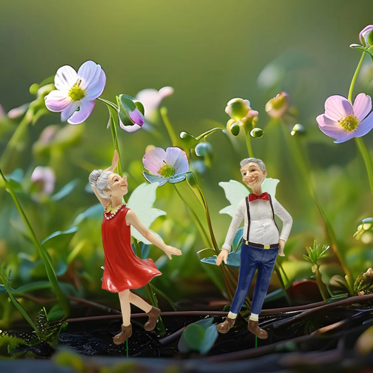 ‌Glow-in-the-Dark Fairy Elder - Resin Garden Decor, Romantic Nighttime Accent