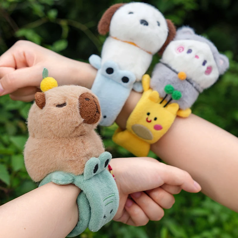 

Capybara Slap Bracelet Cute Animal Wristband Soft Plush Kids Toy