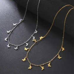 Cazador Snake Butterfly Small Charm Necklaces for Women Tree of Life Pendant Chocker Necklace Stainless Steel Jewelry 2026 Gift