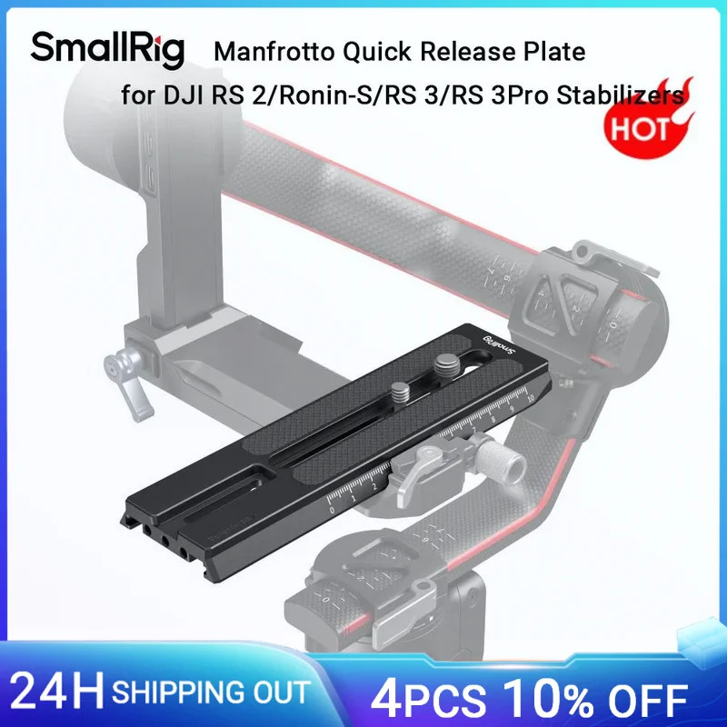 

SmallRig Manfrotto Quick Release Plate for DJI RS 2/Ronin-S/ RS 3/ RS 3 Pro/RS4/RS4 Pro Stabilizers, Camera Extended Plate 3031B