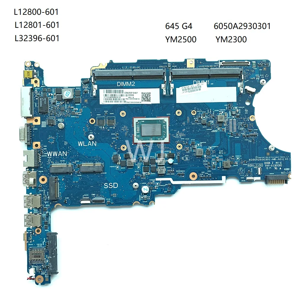 For HP 645 G4  6050A2930301 YM2500 YM2300  Motherboard with L12801-601 L32396-601 L12800-601   100% Tested