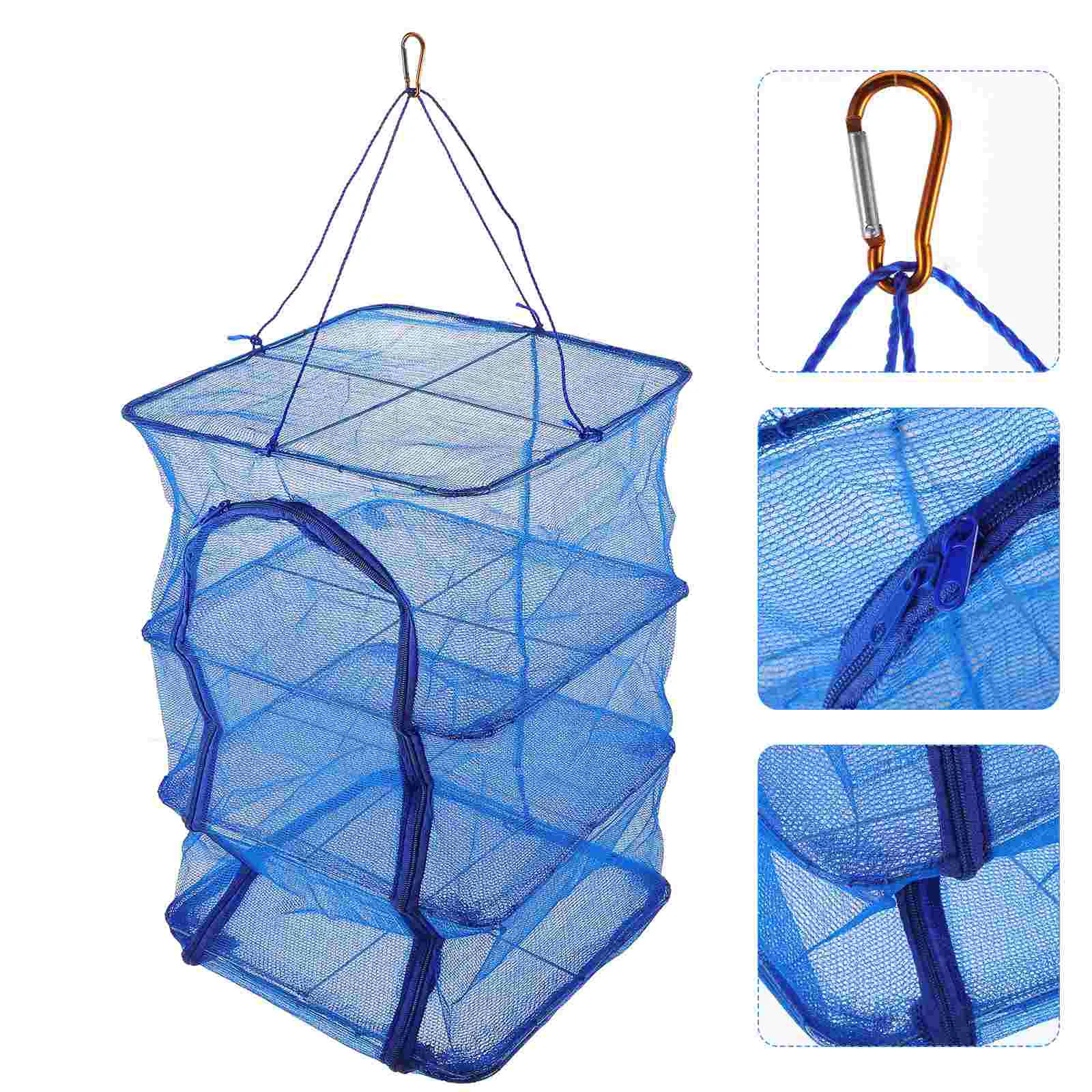 Clothes Drying Rack Foldable Fish Cage Sweater Hanging Basket Dryer Outdoor Cast Nets for Fishing