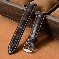 13 14 15 18 19 20 21 22mm correa de reloj de cuero genuino ajuste Universal para Longines Tissot correa de reloj pulsera de repuesto