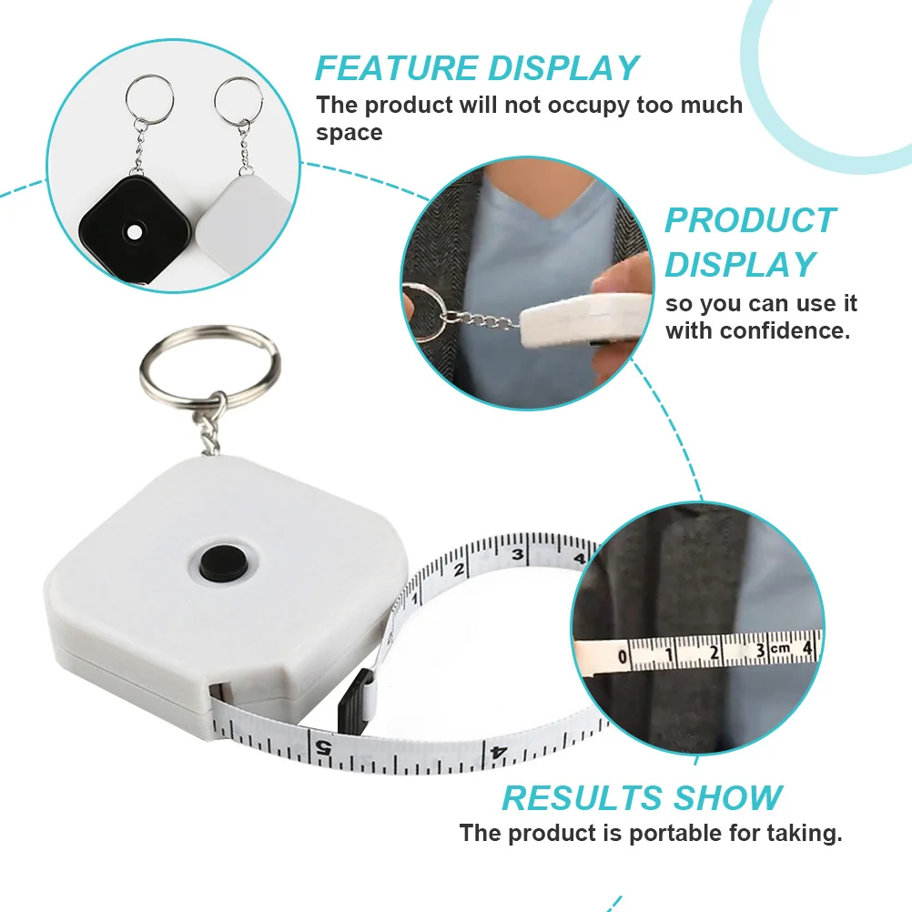 3 قطعة شريط قياس مربع صغير قابل للسحب أشرطة القياس المحمولة أداة قياس الجسم الملابس المرنة اللياقة البدنية المنزلية