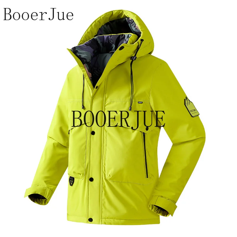 Thick Warm Hooded Coat Softshell Windproof Winter Parkas Loose Coat Man Hiking Camping Outwear Windbreaker Outdoor Jacket Man