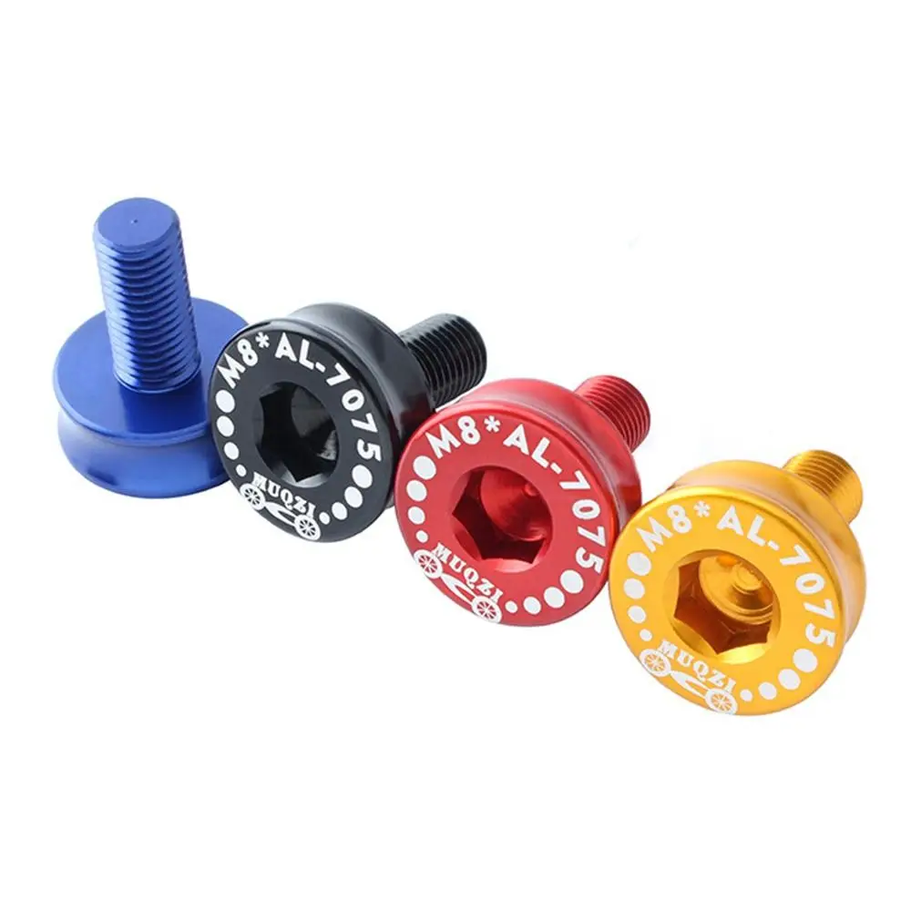 Waterproof Bike Bottom Bracket Axle Crank Screw Bicycle 8mm Allen Key Arm Screw Axis Fixing Bolts Crank M8 Set Aluminum Alloy