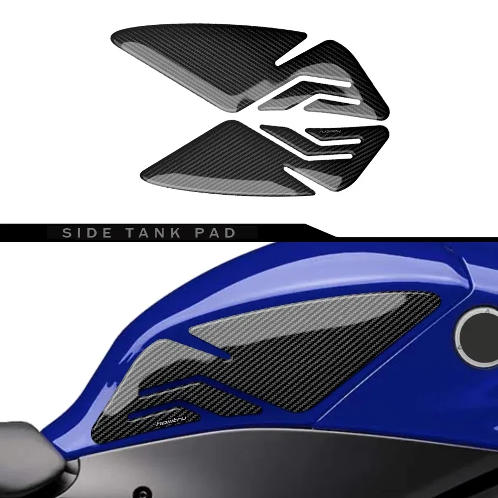 

Защитная накладка на бак мотоцикла из карбона, декоративная наклейка для защиты коленей для Yamaha YZF R6 2017-2024