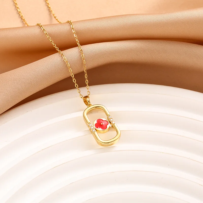 Collana quadrata geometrica Collana versatile dal design di nicchia per ragazze