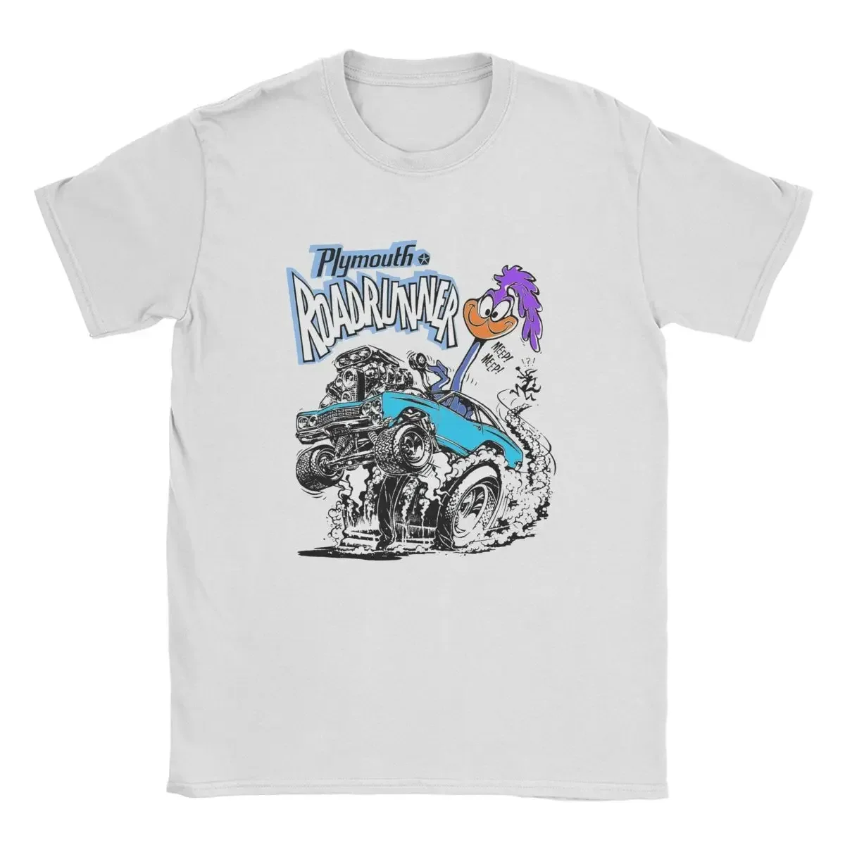 Runner Teal Blue Pure Cotton Tunes Clothes Novelty Short Sleeve Crewneck Tee T-Shirt Men's Odd Rods Plymouth Road T Shirt