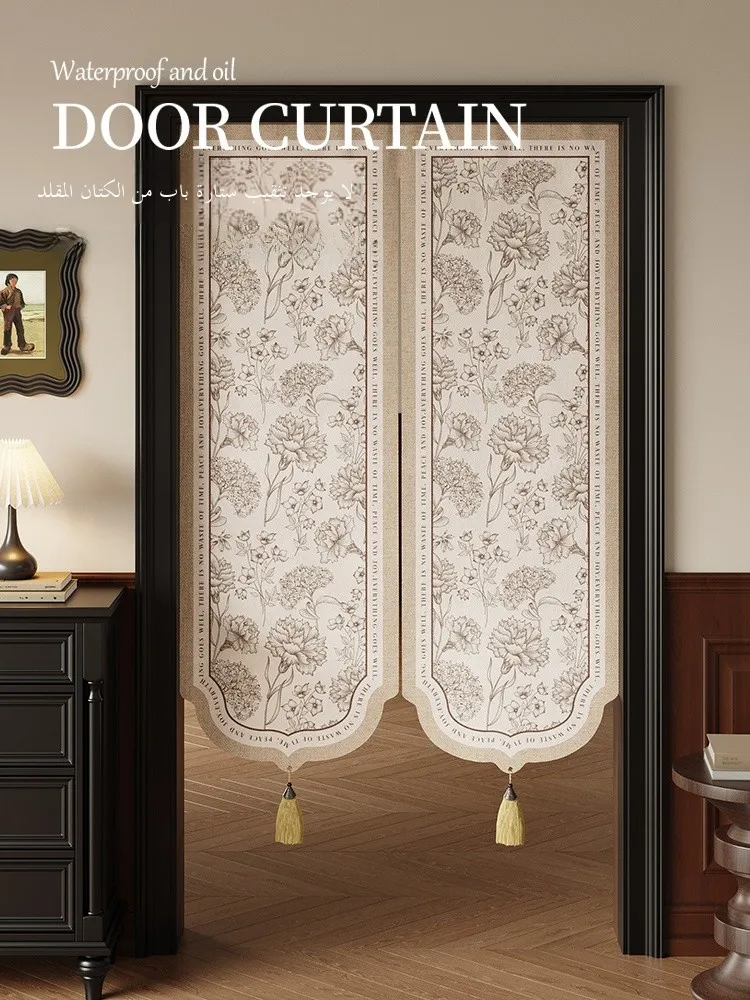 

Занавеска для гостиной, кухни, перегородки, двери, льняная ткань, не требующая штамповки, кровавая занавеска с батомой, гарантия конфиденциальности