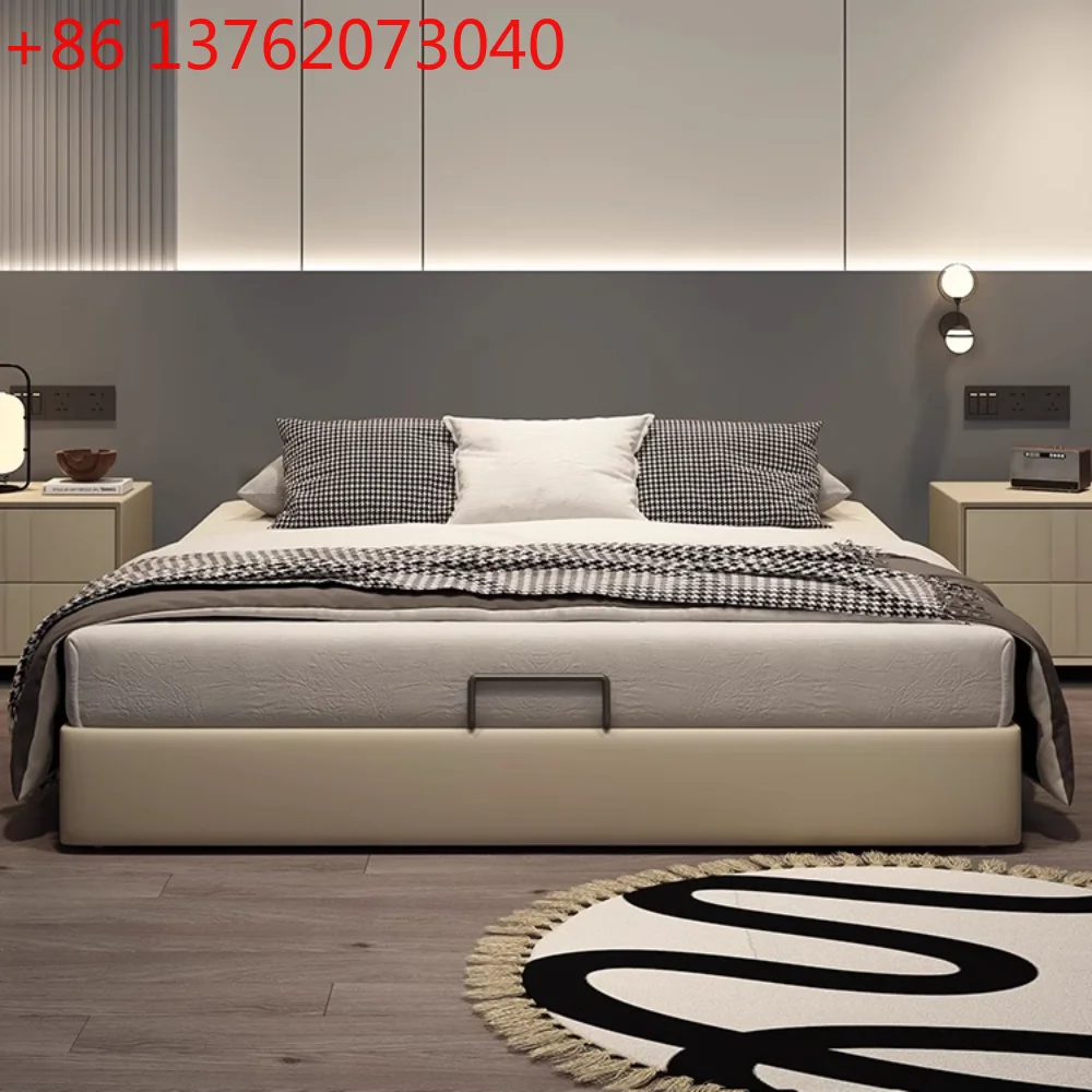 

Frame 180x200cm Full Size Bed Double Luxury Nordic Minimalist Bed King Queen Size 150x200cm Upholstered Home Bedroom Furniture