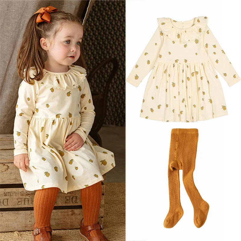 Mode Baby Mädchen Kleider Floral Langarm Baumwolle Kleinkind Mädchen Kleid Für 1-6Yrs Baby Mädchen Party Kleid Mädchen Kleidung