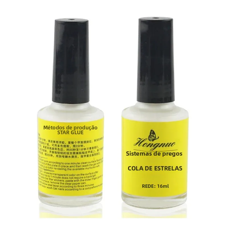 Cola para arte em unhas de secagem rápida, 15ml, para adesivos de folha, cola adesiva, ferramenta de decoração de manicure, acessório de pontas de tra