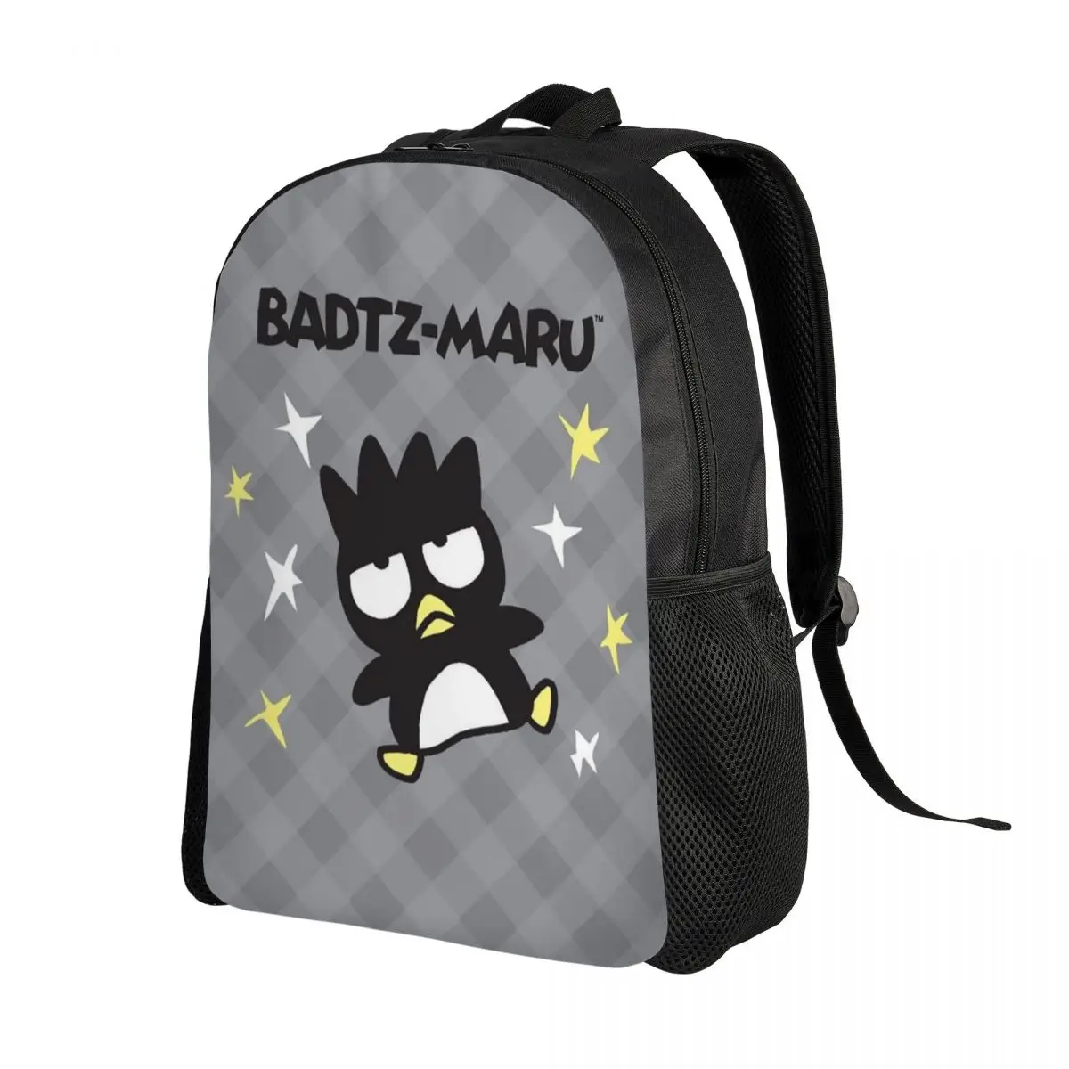 Custom Animes Bad Badtz Maru Star Cartoon Backpack for Women Men College School Student Bookbag Fits 15 Inch Laptop Bags