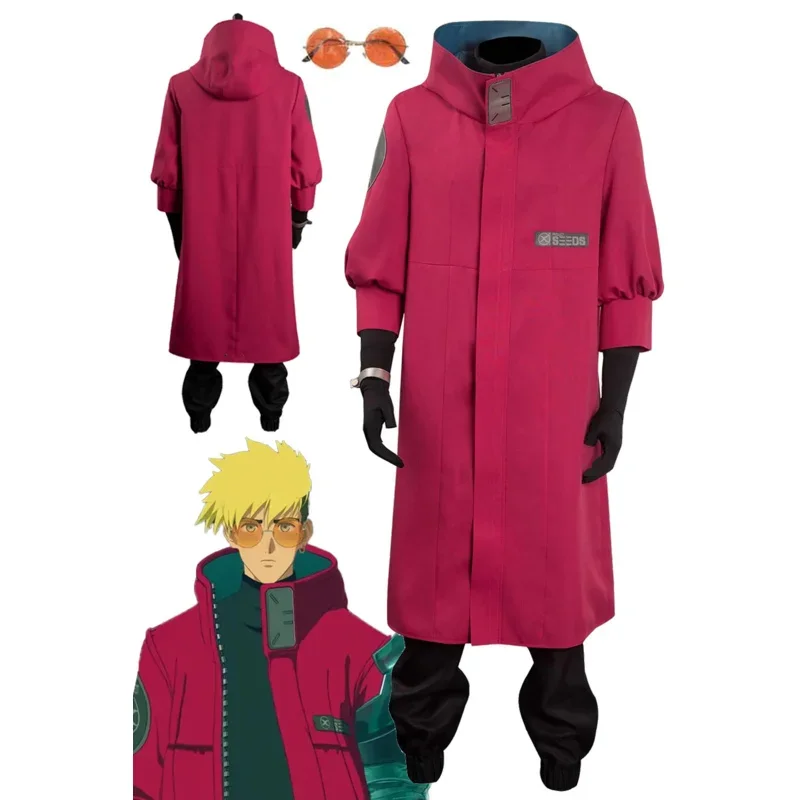 Vash The Stampede Cosplay Men Costume Anime TRI Cosplay GUN Roleplay Fantasia Man Halloween Carnival Party Clothes For Male