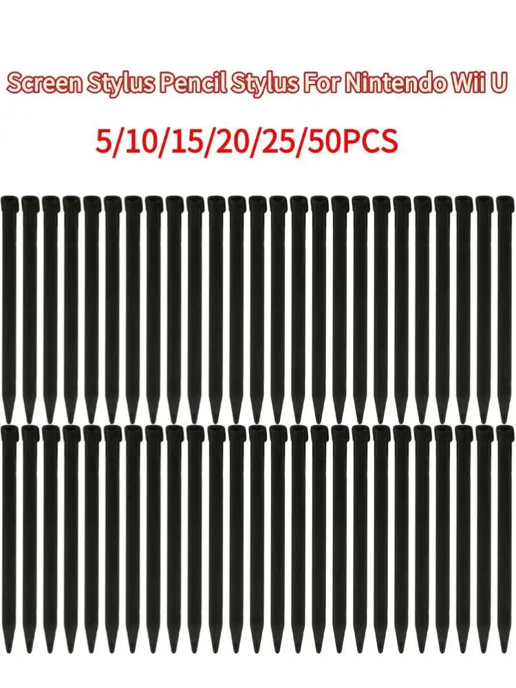Stylet sans fil en matériau Abs noir, stylet pour écran en plastique, stylet pour Nintendo Wii U, manette de jeu, accessoires de jeux