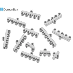 5PCs Stainless Steel End Caps Cylinder Flat Connectors Gold Color Metal Charms DIY Making Bracelet Women Jewelry Accessories