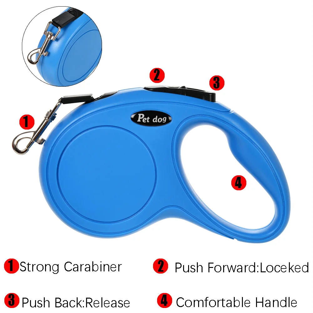 3m 5m التلقائي قابل للسحب مقود الحيوانات الأليفة للكلاب الصغيرة المتوسطة دائم النايلون القط الرصاص تمديد جرو المشي الجري حبل الجر