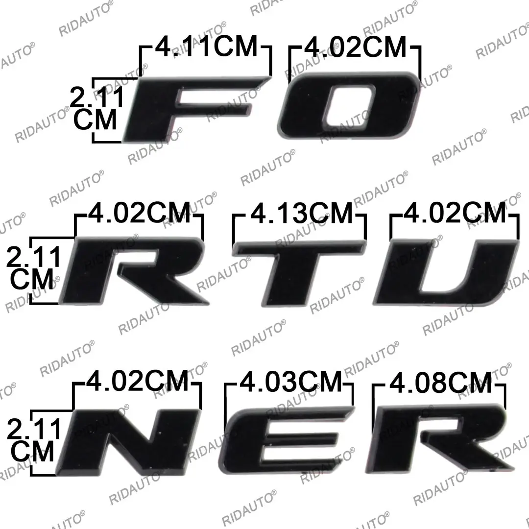 Car 3D Sticker Bonnet Hood Emblem For Toyota Fortuner Exterior Decoration Letter Styling Accessorier Black SUV Accessories