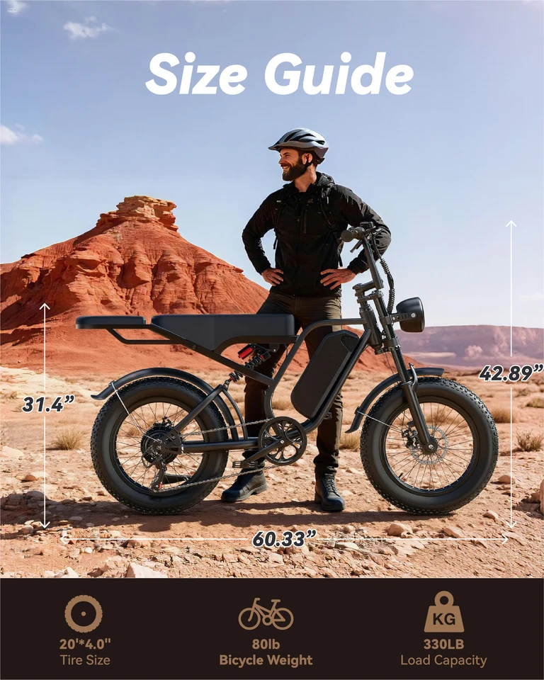 Adult 20×4.0" All‑Terrain Fat Tire E‑Bike 1500W Motor 34MPH Max Speed 48V18Ah Detachable Battery Shimano 7‑Speed Ebike For Snow Mountain Commute image 5
