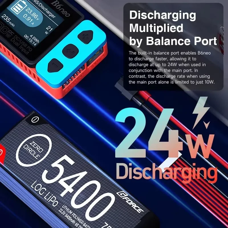 SKYRC B6neo Smart Charger LiPo Balance Charger Scaricatore DC200W PD80W Per RC Auto Barche Aerei Droni Utenti
