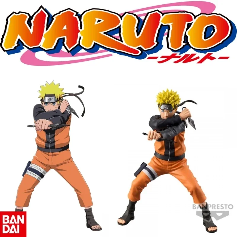 22cm Bandai Genuine Original Uzumaki Naruto Shippuden Anime Figure Action Figurines Model Collection Statue Ornament Toys Gifts