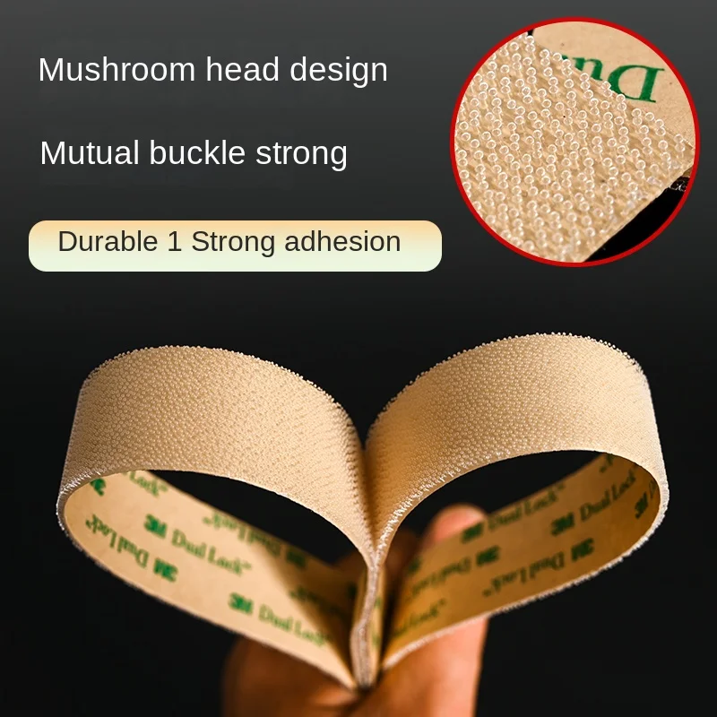 Hebilla de seta transparente con Velcro Sj4570, adhesivo de doble cara súper fino, hebilla mágica Industrial de 1,6 Mm, 3M